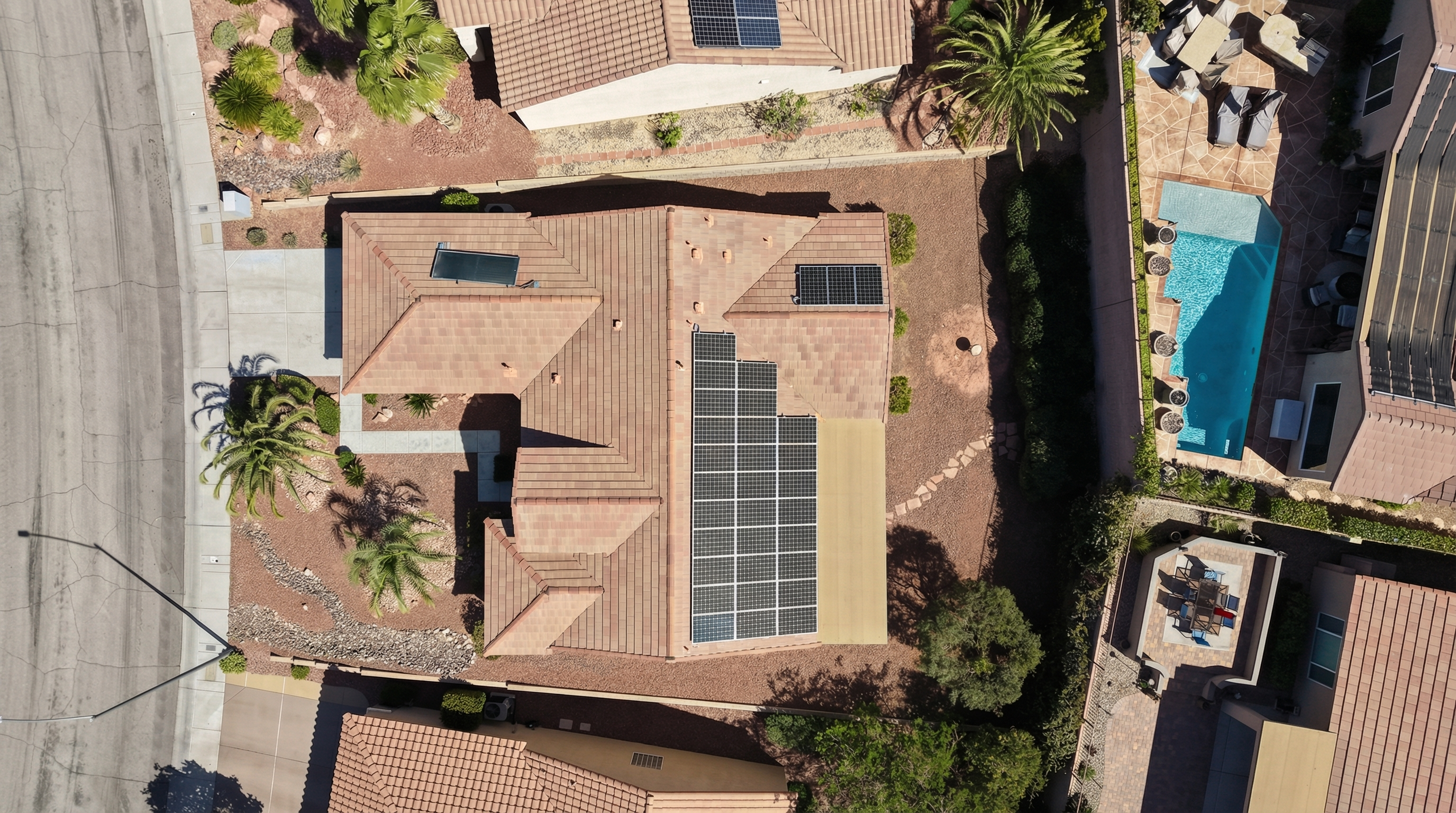 Aerial view directly above